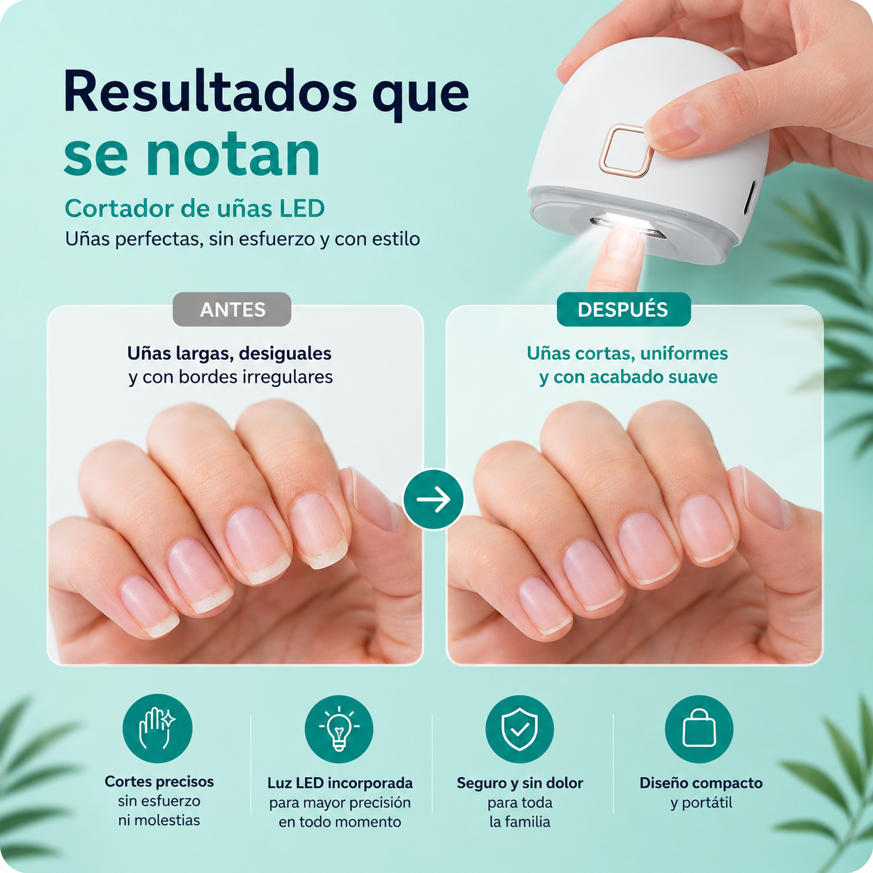 Cortador de uñas LED