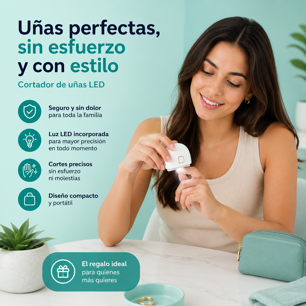 Cortador de uñas LED